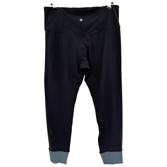 Athleta Elation Rib Trim 7/8 Tight in Black Grey Rib Size L - Picture 5 of 16
